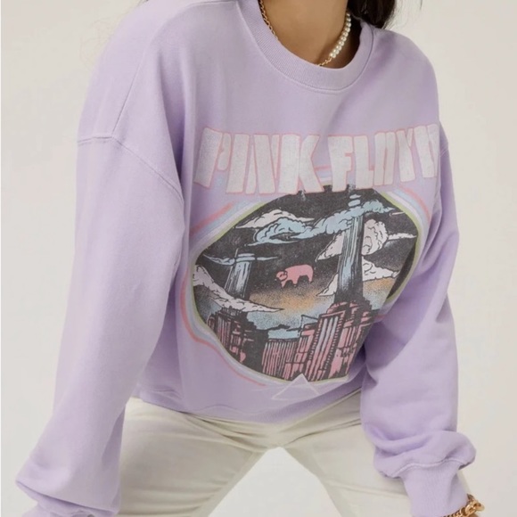 Daydreamer Tops - NWOT Daydreamer Pink Floyd Animal Tour Purple Graphic Pullover Sweatshirt